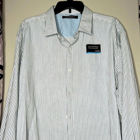 Axist blue stripe, long sleeve button down shirt, new with tags - Picture 6 of 8